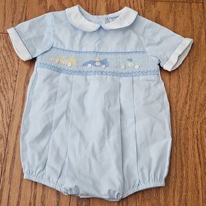 Friedknit Creations Baby Boy Race Car Romper 9M